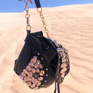 Gold embellished purse / backpack